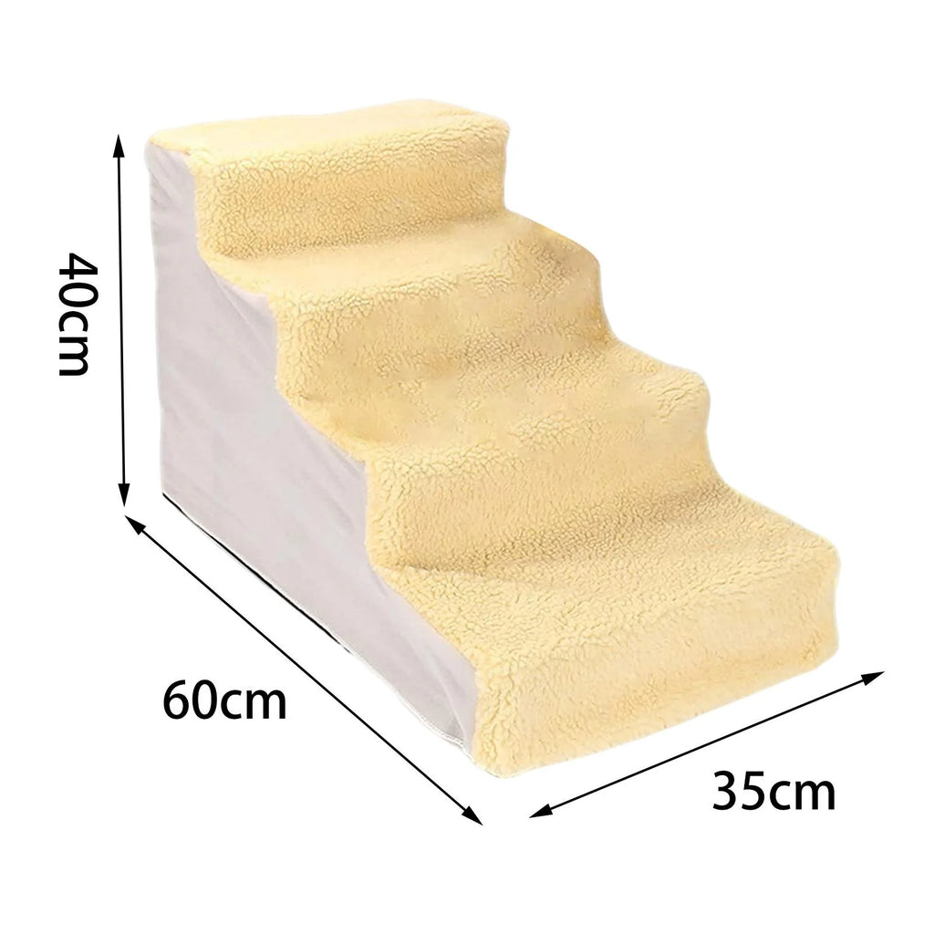 Yellow Non Slip Detachable Washable Pet Stairs P419