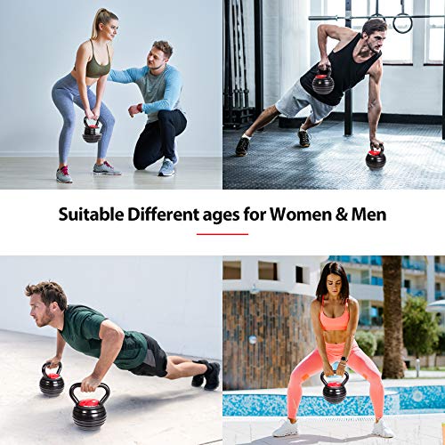 Adjustable Cast Iron Kettlebell Weights Set 5, 8, 9, 12lb Y24341