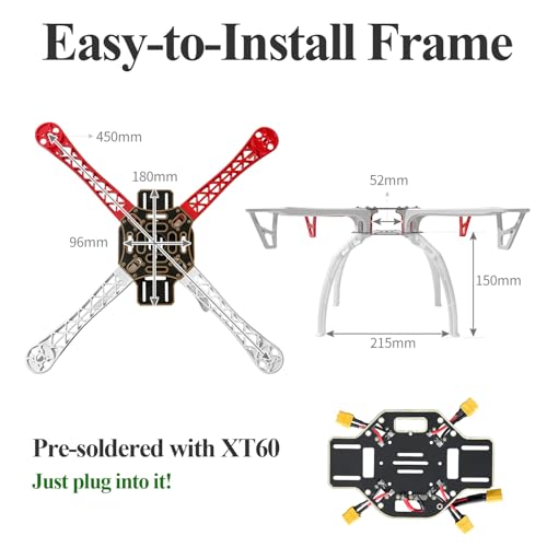DIY Quadcopter Set with Frame, GPS, Motor, Battery, RC Transmitter & Receiver R1618
