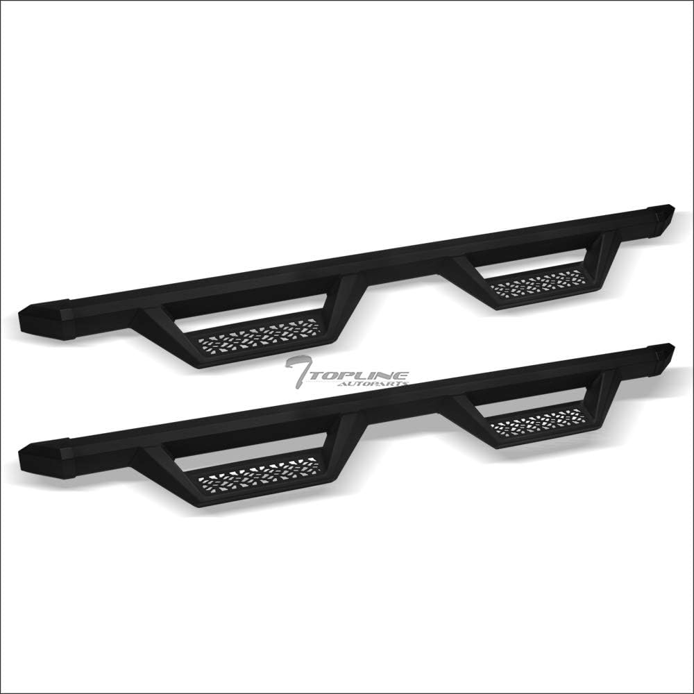 Matte Black Aluminum Hoop Drop Step Side Nerf Bars Running Boards R6624