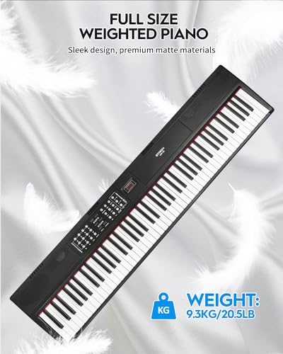 88 Keys Weighted Hammer-Action Digital Piano with Stand & Sustain Pedal X951927