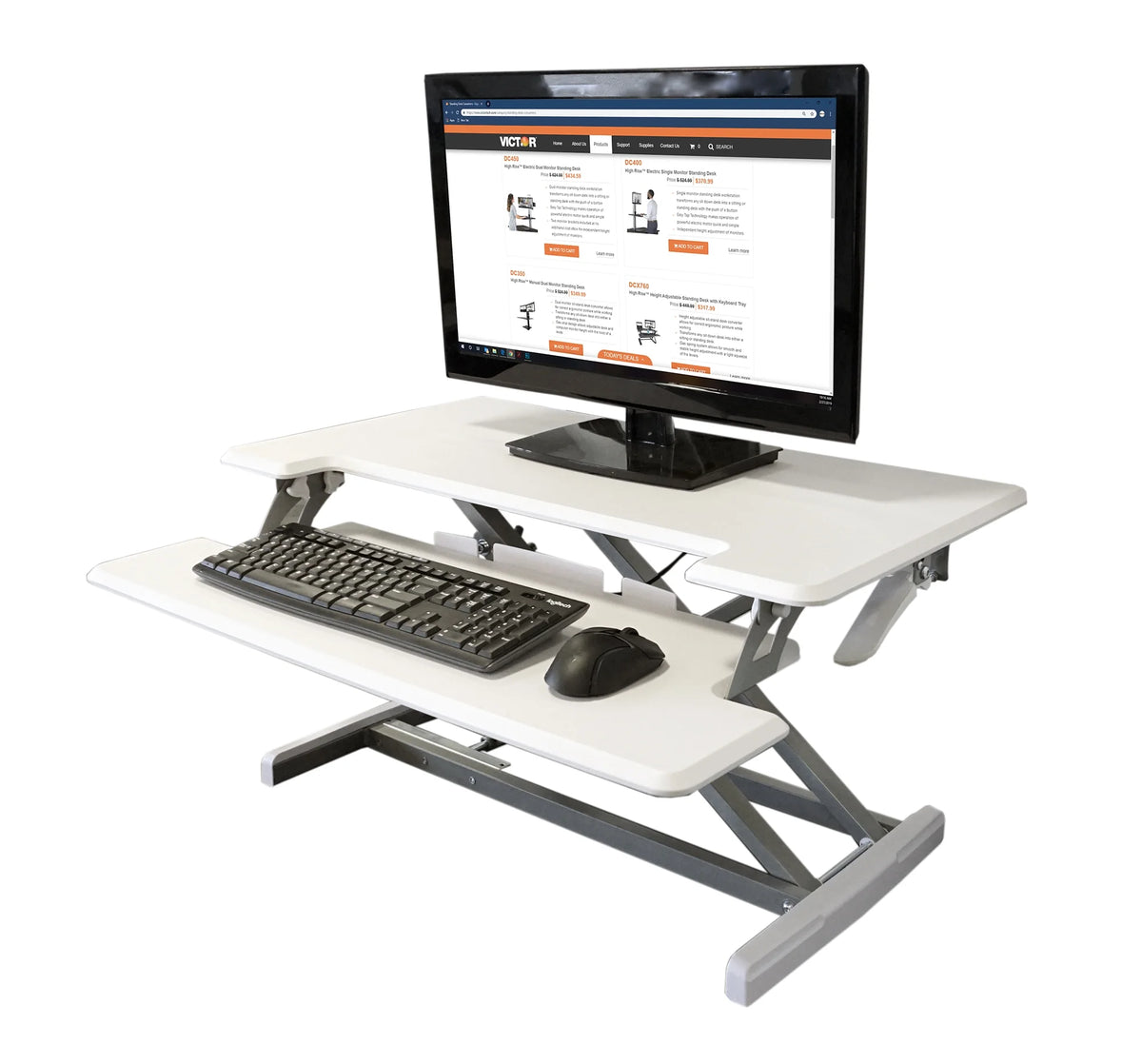 Height Adjustable Standing Desk with Keyboard Tray P364