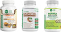 Turmeric Curcumin and Ginger Capsules, Moringa Capsules and Organic Coconut Oil Capsules J381