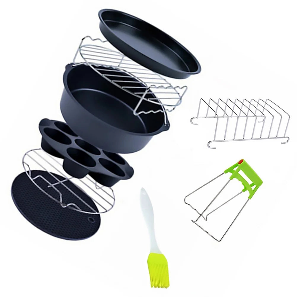 Air Fryer Accessories Set Kitchen Food Rack Basket Mould Cake Q619