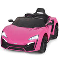 12V Kids Ride On Car with Lights MP3 Openable Doors Pink C982540
