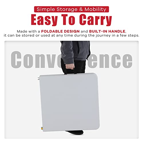 Folding Table 4FT Plastic Height Adjustable White M6081