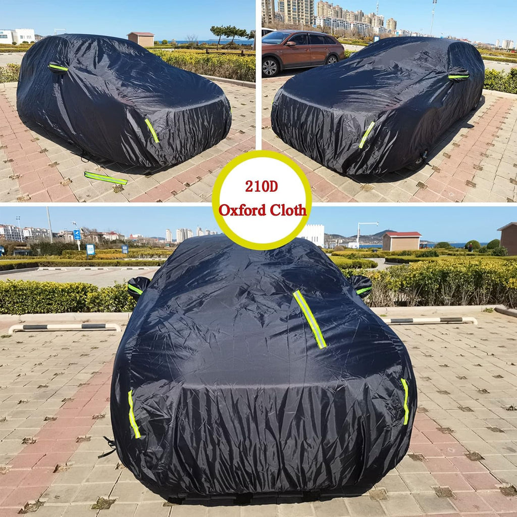 Black Full Car Cover 210D Oxford for Sedan D7208