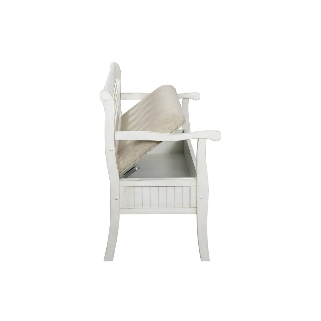 White Storage Bench R800