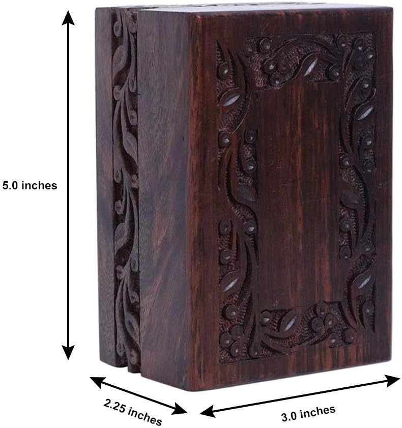 Wooden Urn Box, Medium, 7 X 5 X 3.75 inch, Pack of 2 N413