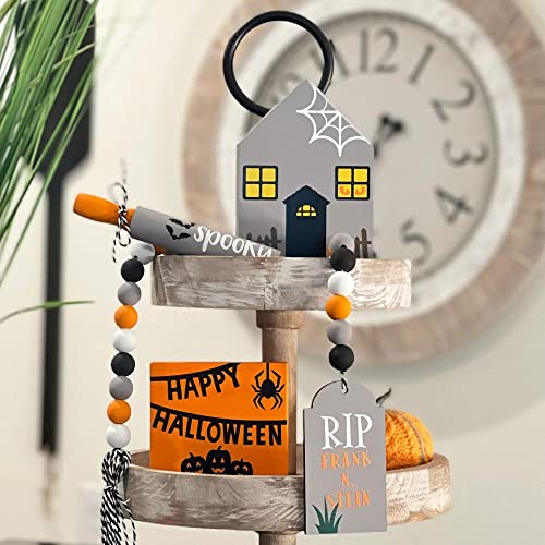6 Pcs Halloween Themed Tiered Tray Decor Set F443208