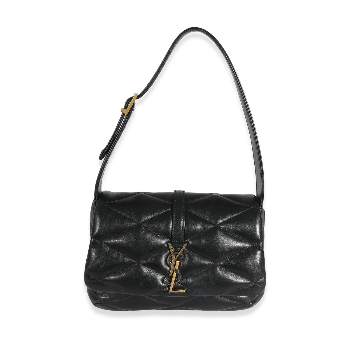 Black Quilted Lambskin Hobo M883