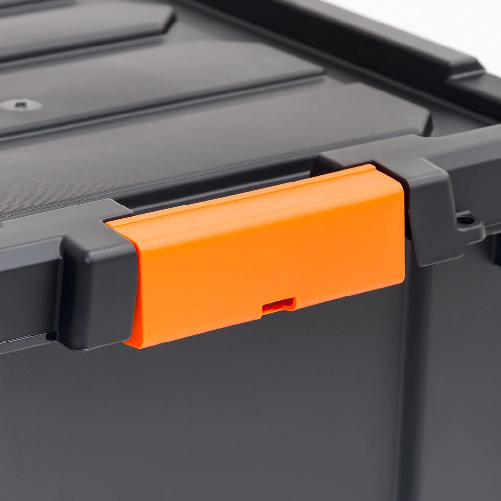 5 Gallon Heavy Duty Plastic Storage Bin Black, Set of 4 A39820