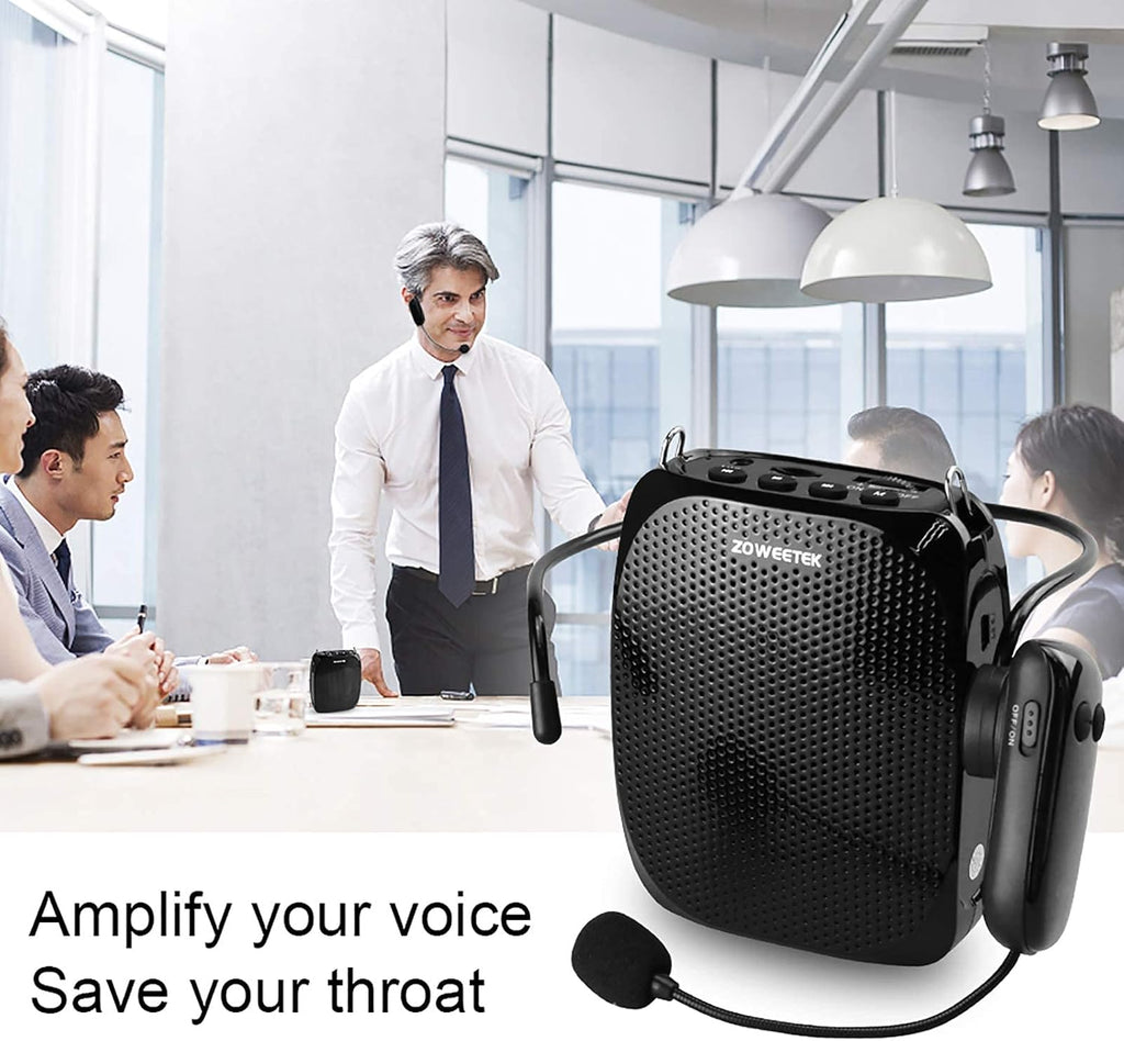 10W Portable Rechargeable Voice Amplifier with UHF Wireless Microphone Headset J920793