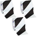 Black/White Striped Vinyl Safety Tape 4x22 x 36 Yard Roll (3 Roll/Case) J450