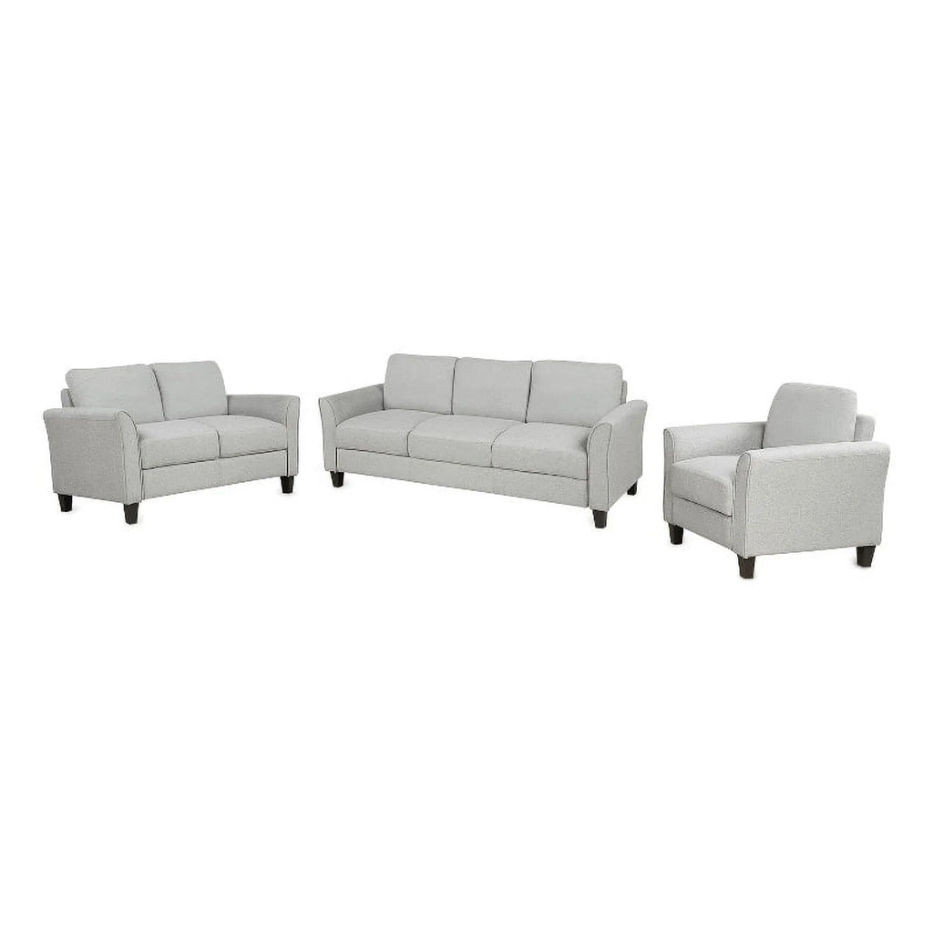 Light Gray 3 Piece Sectional Sofa Set Q4055