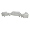 Light Gray 3 Piece Sectional Sofa Set Q4055