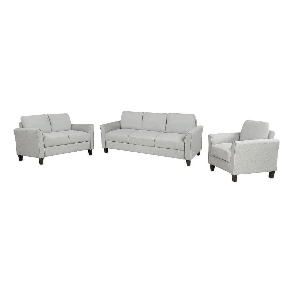 Light Gray 3 Piece Sectional Sofa Set Q4055