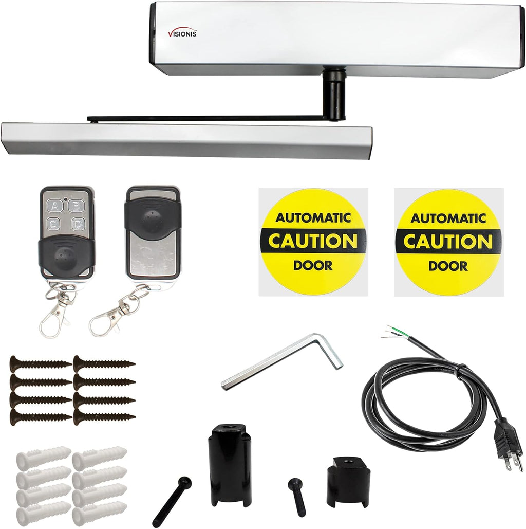 Slim Electric Automatic Door Opener with 2 Wireless Remotes O7042