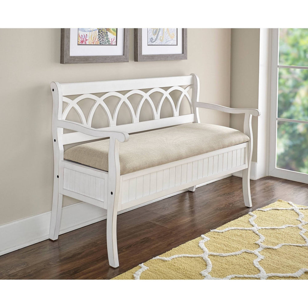 White Storage Bench R800