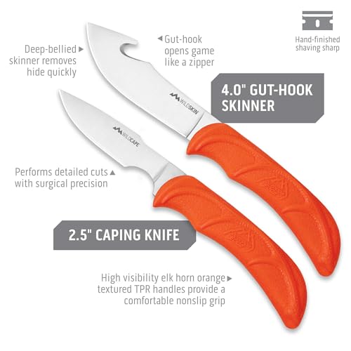 4-Piece Hunting Knife Set with Camo Belt Scabbard X513733