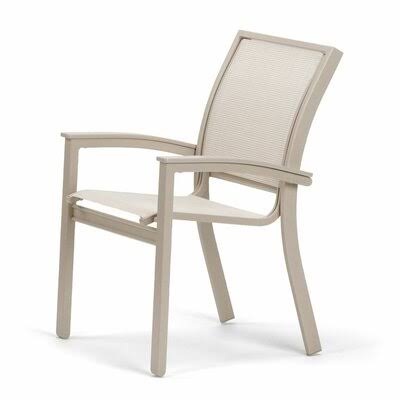 Stacking Patio Dining Armchair Textured Graphite Breeze V28811