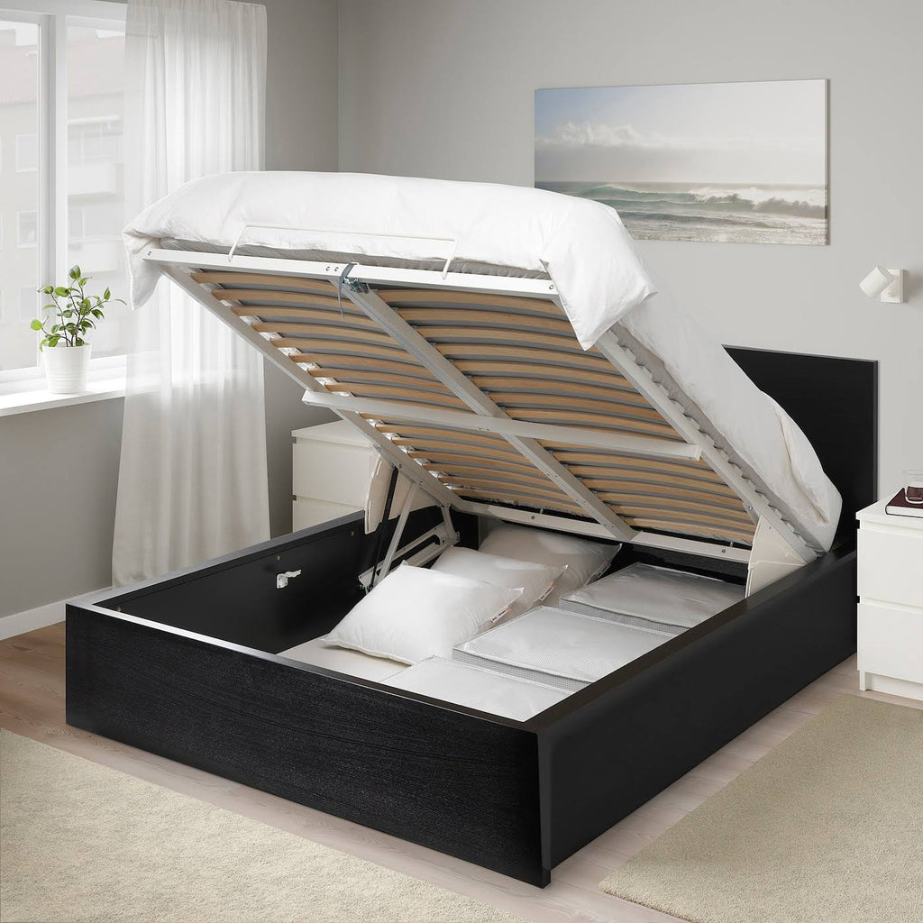 Queen Black-Brown Storage Bed U81906
