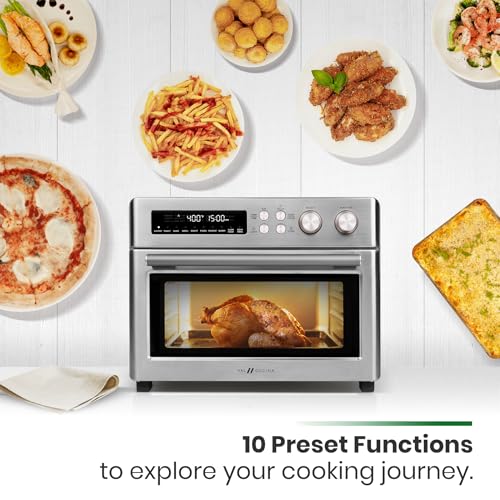 Extra Large Black Matte Stainless Steel Infrared Convection Air Fryer Toaster Oven M664287