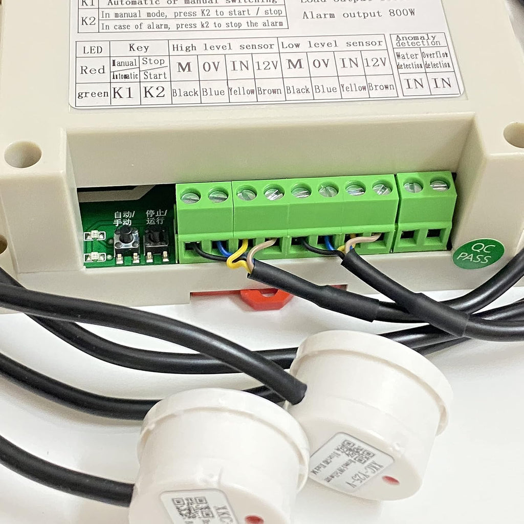 Automatic Water Level Controller with Two Non Contact Sensors 1 Meter Cable E8407