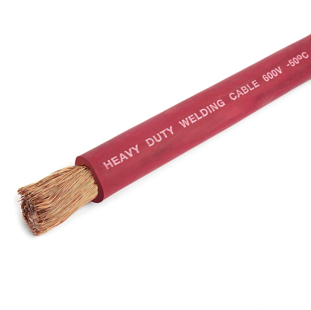 Red 25 Feet 2/0 Gauge Welding Cable S819