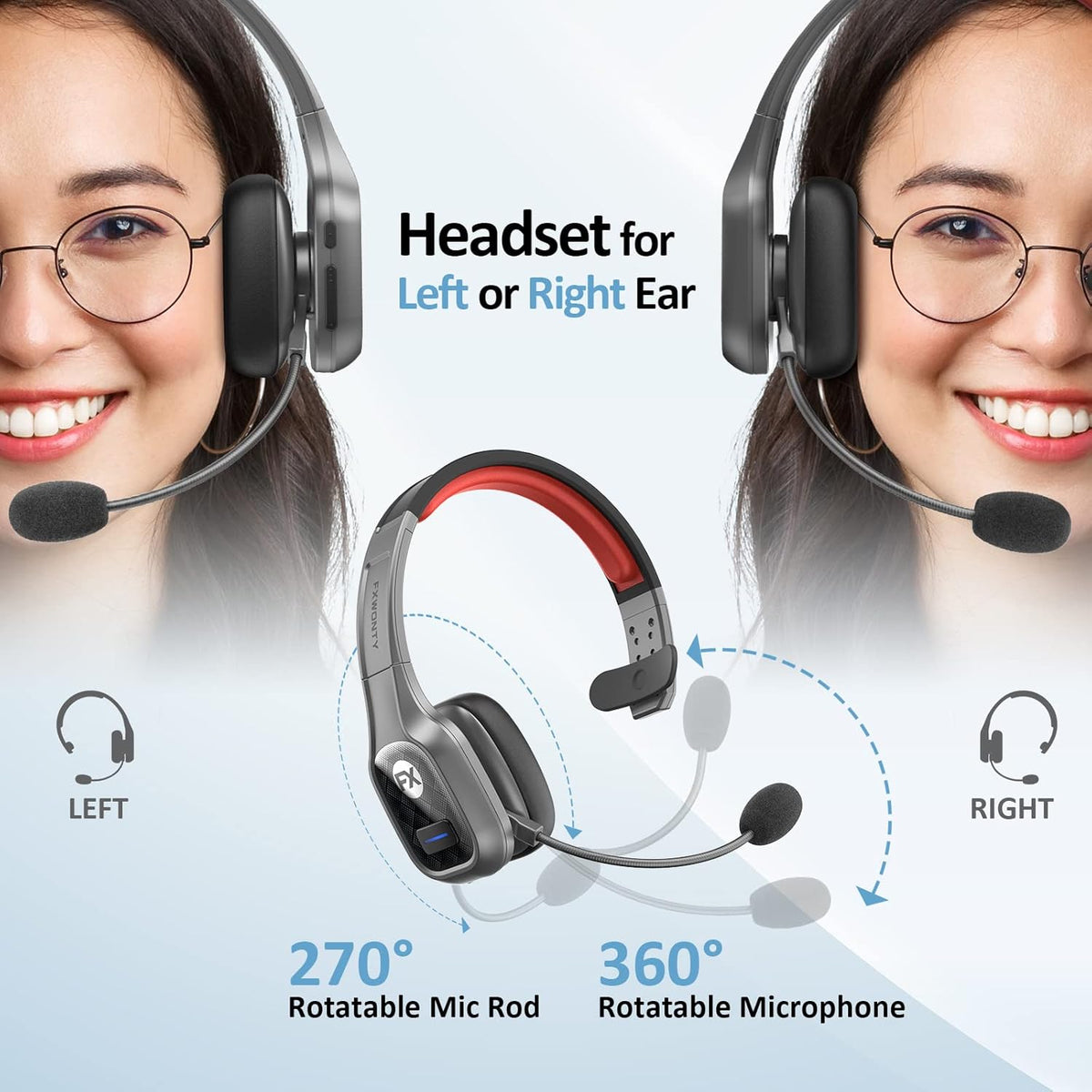 Bluetooth Headset with Microphone Noise Canceling W39256