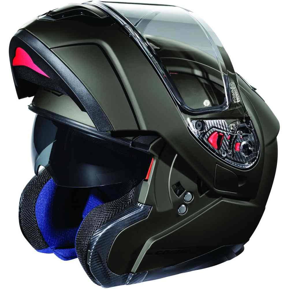 Matte Titanium Modular Motorcycle Helmet 2XL S4166