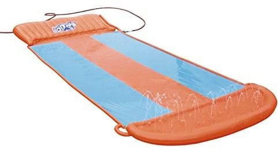 18' Triple Lane Water Slide with Ramp C449
