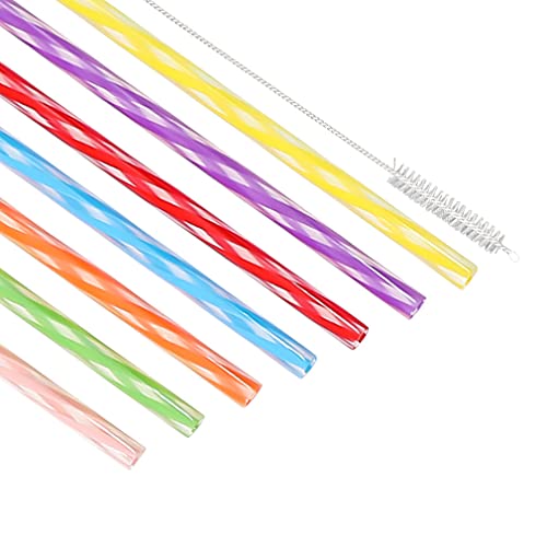 Short Assorted Color Plastic Straws (24 Count, 7.5 in) A4505