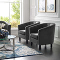 Gray Performance Velvet Armchair Set of 2 A37718