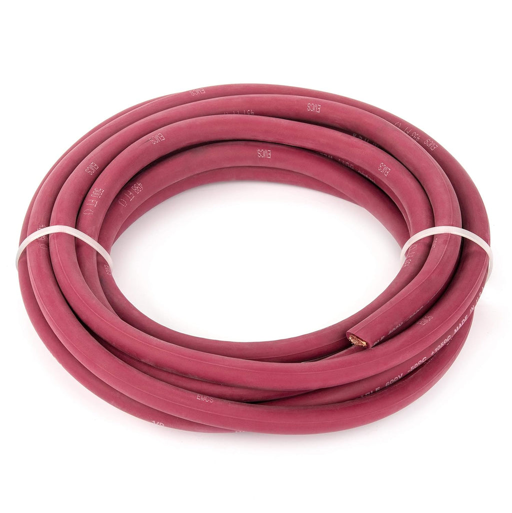 Red 25 Feet 2/0 Gauge Welding Cable S819