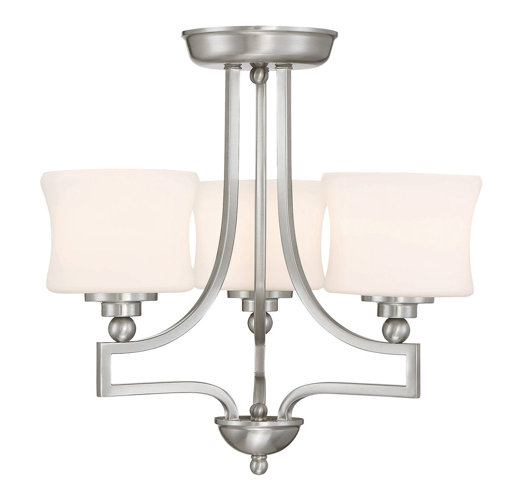 Satin Nickel 3 Light Semi Flush A551774