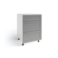 Gray Particle Board Shaker 3-Drawer Base Cabinet U414028