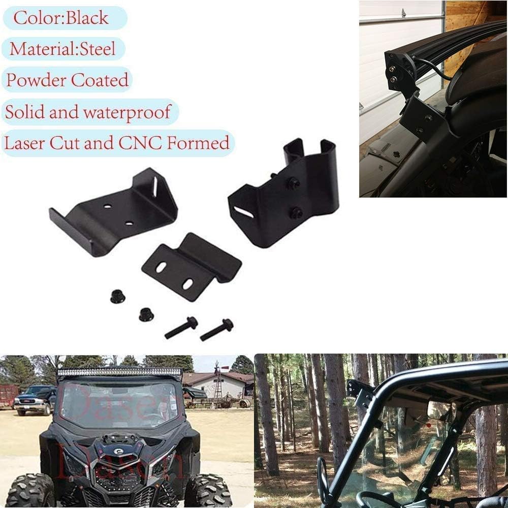 LED Light Bar Mount Windshield Kit 50 288W Curved Front Pillar Side 2x 18W 3 Cube Lights Brackets w/ 2x Wiring Kit Full Size Pro-Fit Cage Upper For 2013-2021 Polaris Ranger XP 1000 900 570 P3205