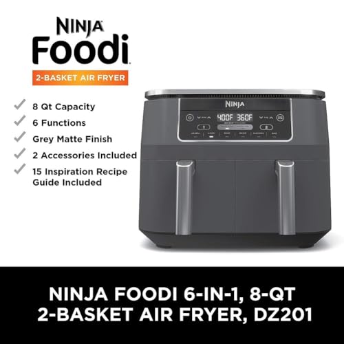 Grey 10QT DualZone Air Fryer Y6305