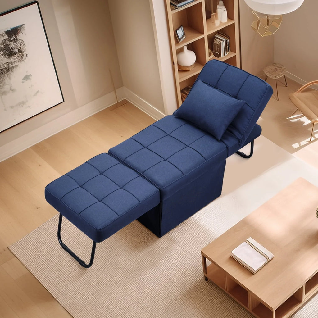 Folding Sofa Bed 4 in 1 Twin Size Grey B261362