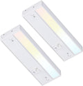 LED Under Cabinet Light, 12 Inch, 8W, Dimmable, Linkable, 3 Color Selectable, White Finish, Pack of 2 K14972