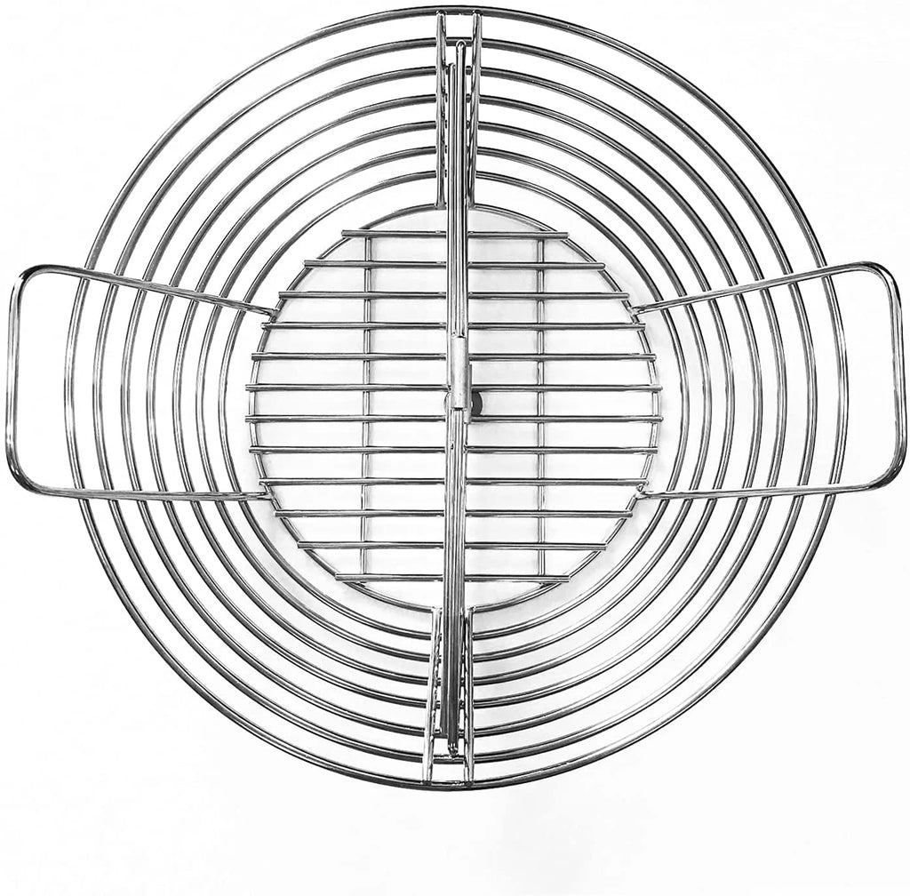 Stainless Steel Charcoal Fire Basket with Divider U54183