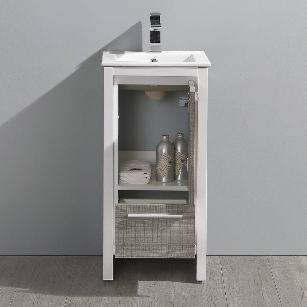 Gray Oak Bathroom Cabinet with Sink H97868
