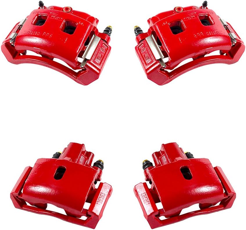 Red Powder Coated Caliper Assembly Set Kit Z101