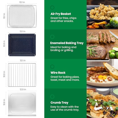 Extra Large Black Matte Stainless Steel Infrared Convection Air Fryer Toaster Oven M664287