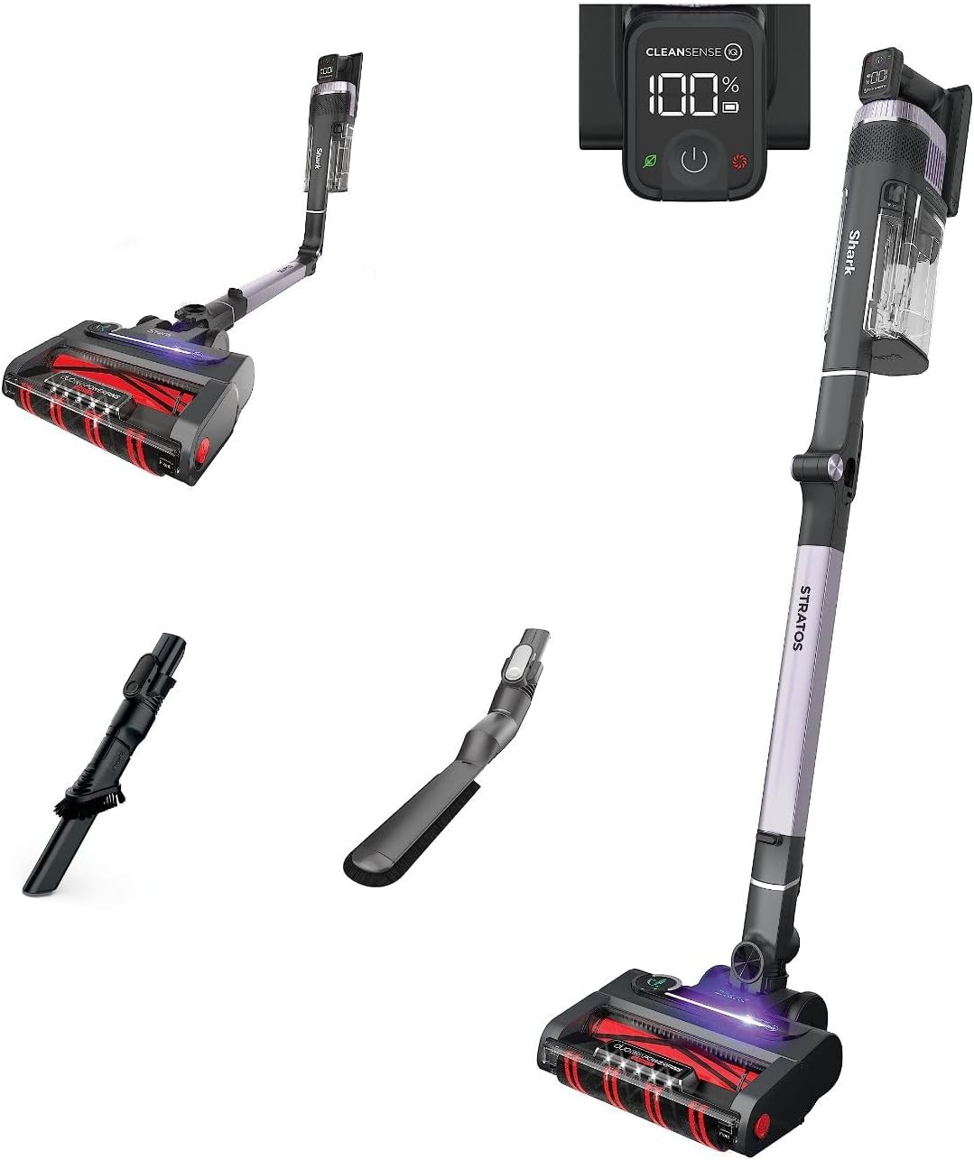 Cordless Vacuum with DuoClean PowerFins HairPro, Ash Purple S907