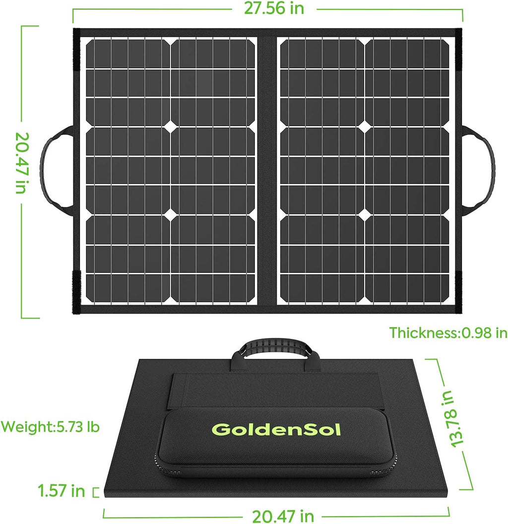 60W Foldable Monocrystalline Solar Panel with USB Ports R71584