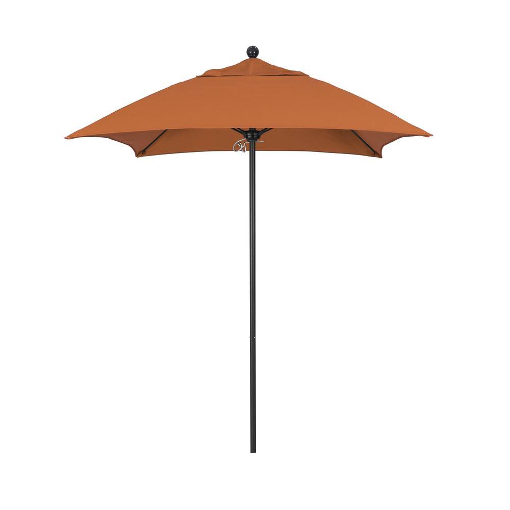 6 ft. Square Black Aluminum Market Patio Umbrella O65458