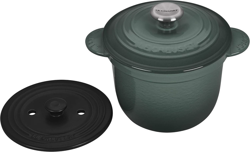 Enameled Cast Iron Rice Pot with Stoneware Insert, 2-1/2-Quart W658693