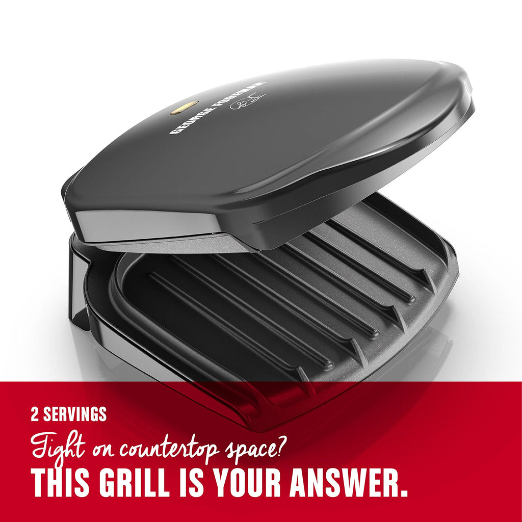 Black 2-Serving Electric Indoor Grill and Panini Press L8546